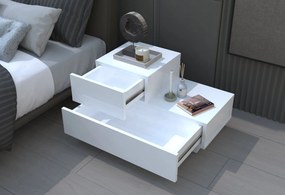 Κομοδίνο Λευκό FETAZA 70x38.3x35