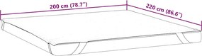vidaXL Προστατευτικό στρώματος Λευκό 200x220 εκ. Αδιάβροχο
