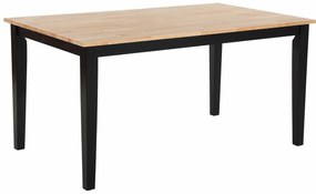 Τραπέζι Berwyn 1010, Ανοιχτό χρώμα ξύλου, Μαύρο, 74x75x120cm, 23 kg, Ξύλο, Ξύλο: Καουτσούκ | Epipla1.gr