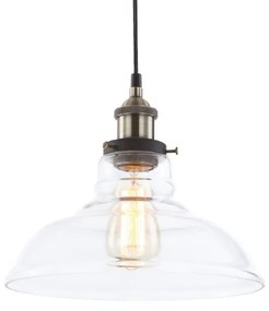ΚΡΕΜΑΣΤΟ ΓΥΑΛΙΝΟ ΔΙΑΦΑΝΕΣ Φ28CM 1ΧE27 SMYRNA ACA KS1295PCL1BK