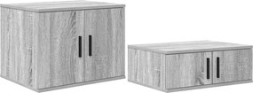 vidaXL Ντουλάπι αποθήκευσης 2 pcs Γκρίζο Σονομα 103 x 41 x 40 εκ