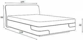 Κρεβάτι ξύλινο NORDIC 140x200 DIOMMI 45-758