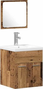 vidaXL Σετ Επίπλων Μπάνιου 4 pcs Παλιό Ξύλο Επεξεργασμένο ξύλο
