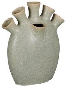 ΒΑΖΟ ΜΕ ΥΠΟΔΟΧΕΣ  ΠΡΑΣΙΝΟ Saul tulip ΚΕΡΑΜΙΚΟ l26xw14xh30,5cm