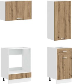 vidaXL Μονάδα κουζίνας LYON 8 pcs Artisan Δρυς Επεξεργασμένο Ξύλο