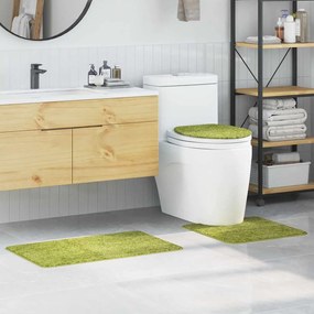 vidaXL Set Πατάκια Μπάνιου 3 Τεμαχίων  Πράσινο Πολυπροπυλένιο Αντιολισθητικό