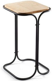 Τραπεζάκι Βοηθητικό 247HFM1137 30x30x52cm Natural-Black