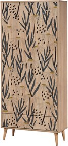 Διφυλλη Ντουλαπα Πολυχρωμη CITY DAISY 45x80x190