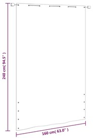 vidaXL Διαχωριστικό Βεράντας Ανοιχτό Πράσινο 160x240 εκ. Ύφασμα Oxford