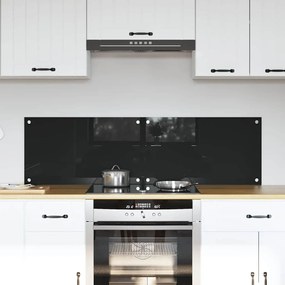 Πίσω Πάνελ Κουζίνας 2 pcs Μαύρο 70 x 40 cm σκληρυμένο γυαλί