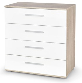 LIMA KM-3 chest, color: sonoma oak / white DIOMMI V-PL-LIMA-KM3-BIAŁY/SONOMA