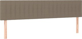 vidaXL Κρεβάτι Boxspring με Στρώμα Taupe 120x190 εκ. Υφασμάτινο