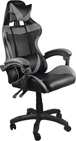 BF7850 Gaming Πολυθρόνα Γραφείου Διευθυντή Pu Μαύρο - Γκρι   1τμχ