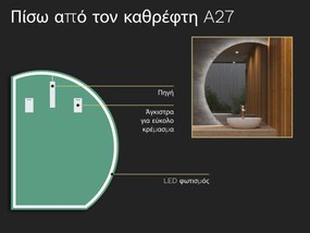 Άτυπος καθρέφτης με φωτισμό LED A27