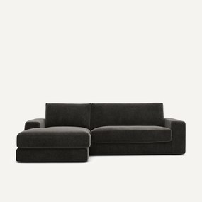 Γωνιακός καναπές από βελούδινο chenille ύφασμα, Skander