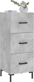 vidaXL Ντουλάπι Γκρι Σκυροδέματος 34,5x34x90 εκ. Επεξεργασμένο Ξύλο