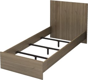 Κρεβάτι Troy Megapap χρώμα καρυδί 100x200εκ.