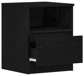 vidaXL Κομοδίνα 2 τμχ Μαύρο Δρυς 40x40x50 εκ Επεξεργασμένο ξύλο