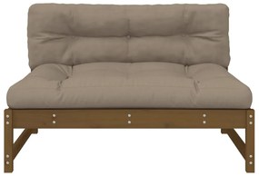 vidaXL Καναπές Μεσαίος Μελί 120 x 80 εκ. από Μασίφ Ξύλο Πεύκου