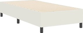 vidaXL Κρεβάτι πλατφόρμα Κρεμ 90 x 190 cm Υφασμάτινο Κορντουρά