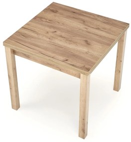 Τραπέζι Houston 224, Craft δρυς, 76x80x80cm, 33 kg, Επιμήκυνση, Πλαστικοποιημένη μοριοσανίδα, Ινοσανίδες μέσης πυκνότητας | Epipla1.gr