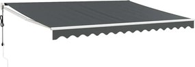 vidaXL Τέντα Πτυσσόμενη Αυτόματη Ανθρακί 4,5 x 3 μ.