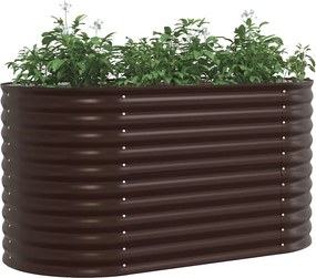 vidaXL Ανεβασμένο Κρεβάτι Καφέ 160 x 80 x 81 cm Ατσάλι