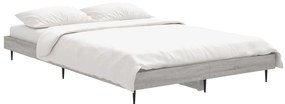 vidaXL Πλαίσιο Κρεβατιού Γκρι Sonoma 120 x 190 εκ. Επεξεργασμένο Ξύλο