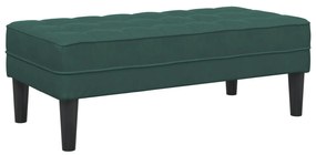 vidaXL Παγκάκι Σκούρο Πράσινο 113x57x39 εκ. Βελούδο