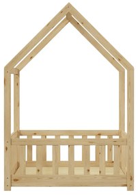 Παιδικό κρεβάτι Callan τ.Montessori με κιγκλίδωμα pakoworld ξύλο πεύκου σε φυσική απόχρωση 90x190εκ (1 τεμάχια)