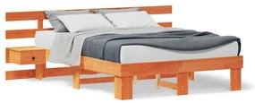 vidaXL Σκελετός Κρεβατιού με συρτάρι Καφέ 140 x 190 cm