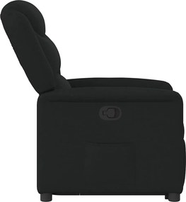 vidaXL Πολυθρόνα Ανακλινόμενη με Ανύψωση Μαύρη Υφασμάτινη