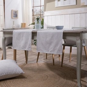 Τραβέρσα Oviedo 04 Light Grey Teoran 40x160 Βαμβάκι-Πολυέστερ