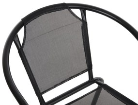 Καρέκλα - Πολυθρόνα LEDAN C5977.03 Μαύρη Μεταλλική με Textilene 55x58x72Υεκ. 55x58x72 εκ.