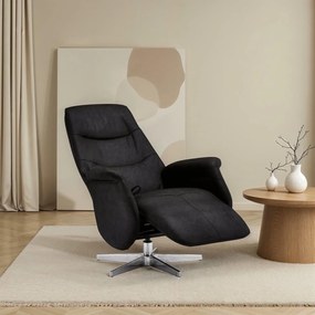 Delta Recliner Black Fabric