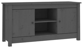 vidaXL Έπιπλο Τηλεόρασης Γκρι 103x36,5x52 εκ. από Μασίφ Ξύλο Πεύκου