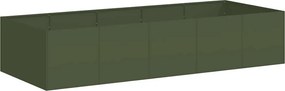 vidaXL Ζαρντινιέρα Λαδί 200x80x40 εκ. από Χάλυβα