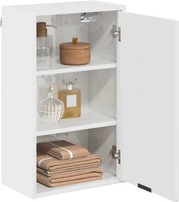 vidaXL Ντουλάπι Μπάνιου Υψηλής γυαλάδας λευκό 39 x 23,5 x 65 εκ.