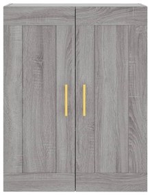 vidaXL Ντουλάπι Γκρι Sonoma 69,5 x 34 x 180 εκ. Επεξεργασμένο Ξύλο
