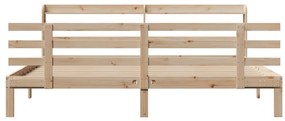 vidaXL Πλαίσιο Κρεβατιού με Κεφαλάρι 180x200 εκ. από Μασίφ Ξύλο Πεύκου