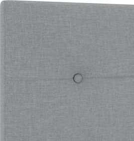 vidaXL Ρυθμιζόμενη Κρεβατοκεφαλή με κεφαλάρι Ανοιχτό γκρι 90 cm ύφασμα