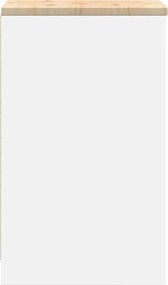 vidaXL ντουλάπι αποθήκευσης γκαράζ Λευκό 40x51x85 εκ μασίφ ξύλο πεύκο