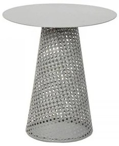 ΣΤΡΟΓΓΥΛΟ ΤΡΑΠΕΖΑΚΙ ΣΑΛΟΝΙΟΥ Fylliana FL2902 ΓΚΡΙ ΧΡΩΜΑ 35x38εκ 128-225-125