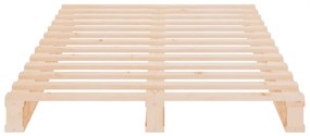 vidaXL Σκελετός Κρεβατιού Χωρίς Στρώμα 90x200 εκ Μασίφ Ξύλο Πεύκου