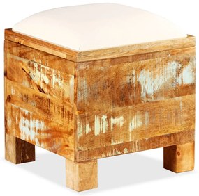 vidaXL Σκαμπό Αποθήκευσης 40 x 40 x 45 εκ. από Μασίφ Ανακυκλωμένο Ξύλο