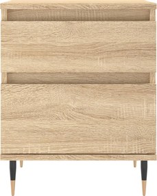 vidaXL Κομοδίνο Sonoma Δρυς 40 x 35 x 50 εκ. από Επεξεργ. Ξύλο