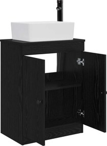 vidaXL Ντουλάπα Νιπτήρα Mπάνιου Μαύρο 54 x 35 x 100 cm