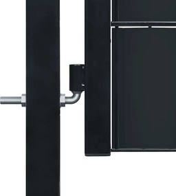 vidaXL Πόρτα Περίφραξης από PVC και Ατσάλι Ανθρακί 100x100 εκ.