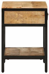 vidaXL Κομοδίνο με συρτάρι Καφέ 40 x 35 x 50 εκ. Μασίφ ξύλο μάνγκο