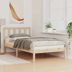 vidaXL Σκελετός Κρεβατιού Καφέ 80 x 200 cm Μασίφ ξύλο πεύκου